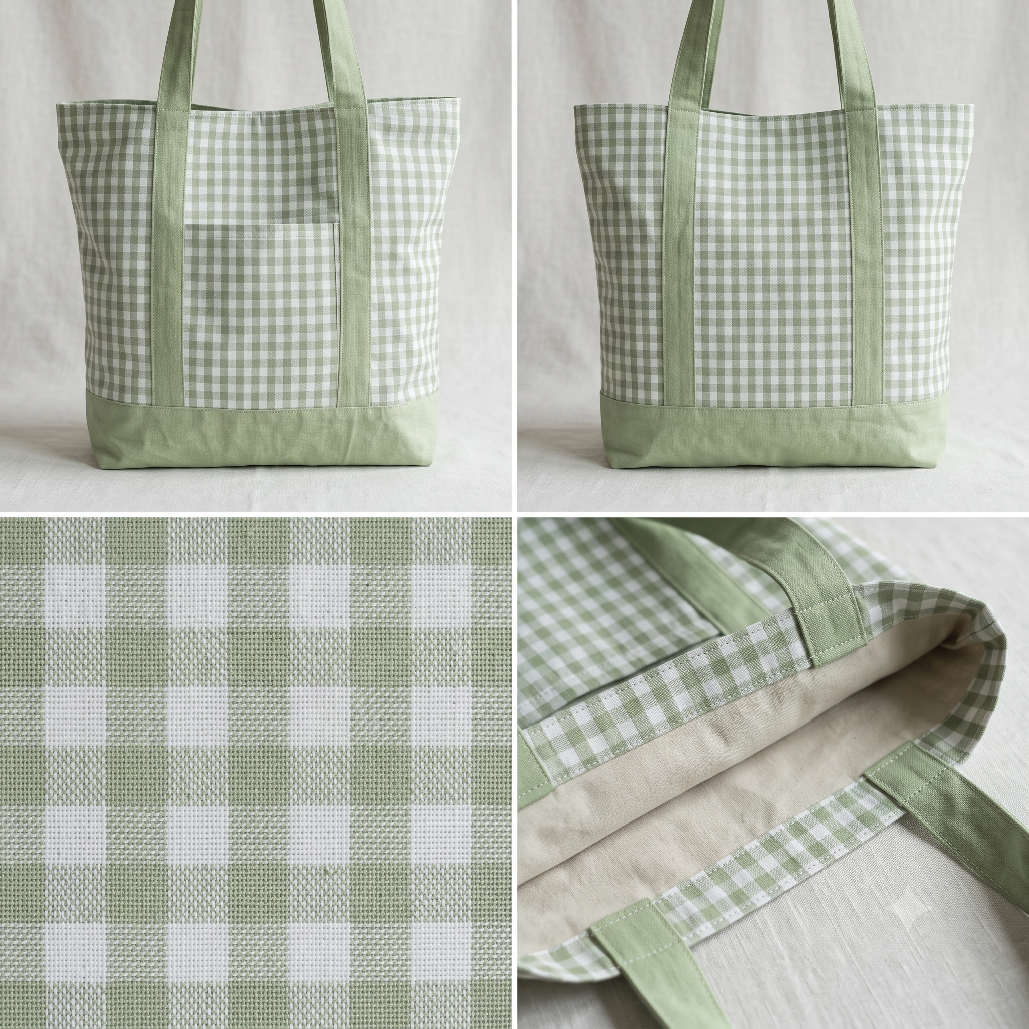 Tote Bag PDF Sewing Pattern | Beginner Friendly Lined Tote with Pocket | Everyday Market Bag | Instant Download A4 A0 US Letter