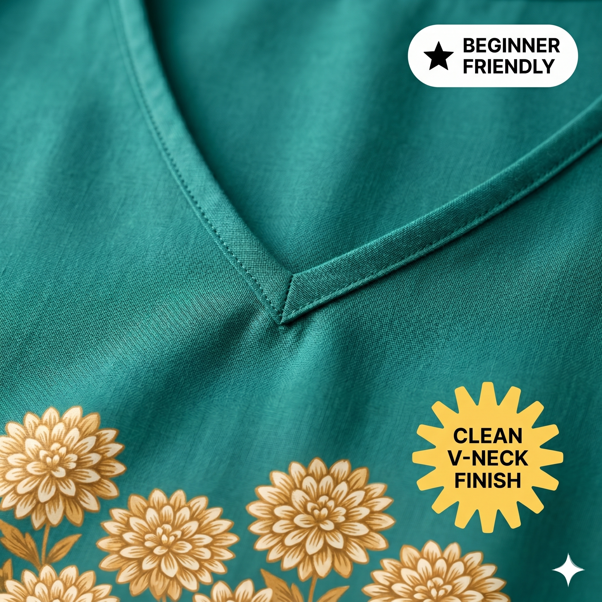 V-Neck Top Sewing Pattern – Relaxed Fit PDF, Sleeveless Summer Blouse, XS-3XL