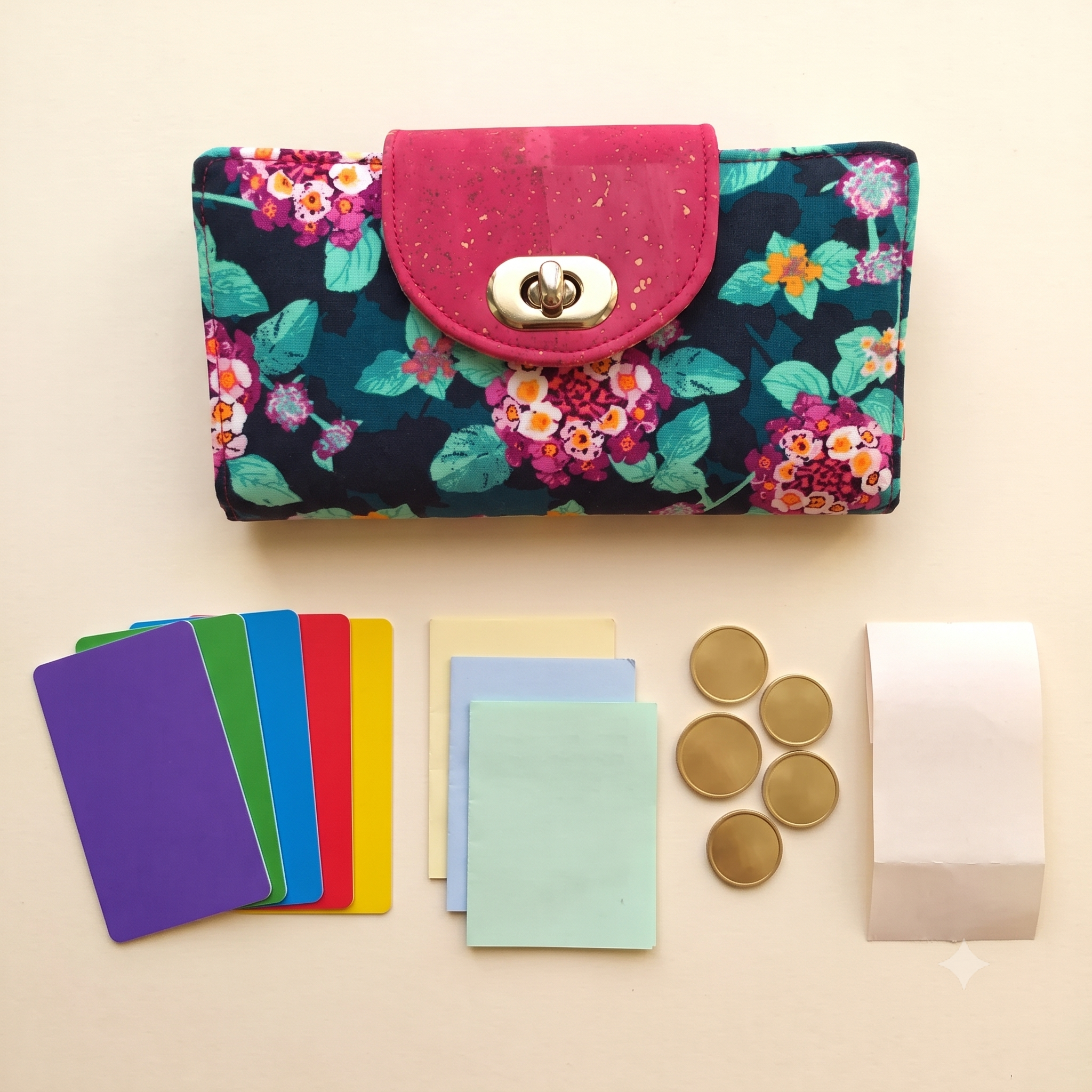 Wallet Sewing Pattern PDF, Twist Lock Clutch Wallet with Card Slots and Zipper Pockets, Advanced Beginner Bag Pattern, Instant Download