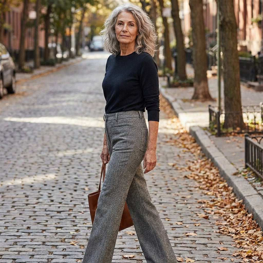Trousers Sewing Pattern PDF | Ziggy High Waist Pants Pattern for Women, Straight Flared Leg Tailored Trousers, Beginner, Sizes XS-XL, Instant Download