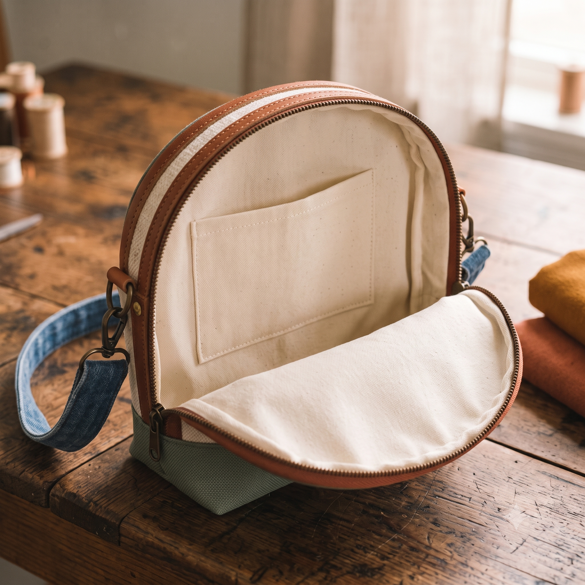 Curved Top Shoulder Bag Sewing Pattern PDF, Half Moon Zip Purse Pattern, Boxy Crossbody Bag Tutorial, 3 Sizes S M L, Instant Download