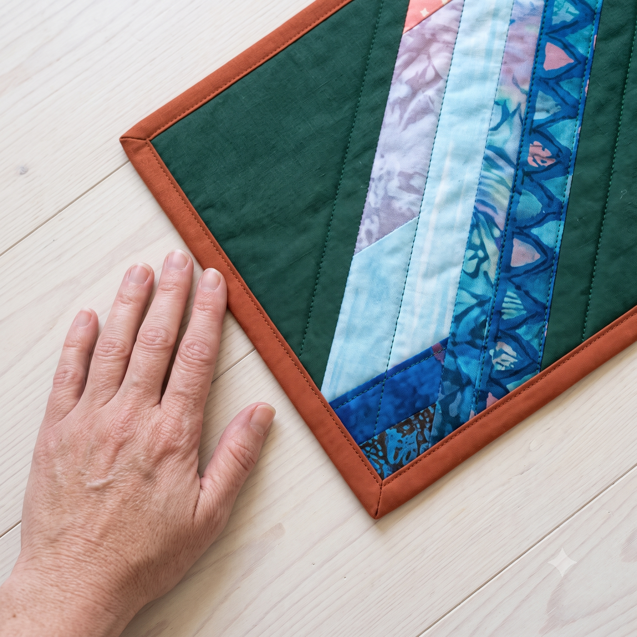 Diagonal Strip Quilt Pattern PDF | Modern X Quilt | 4 Sizes from Baby to Queen | Instant Download