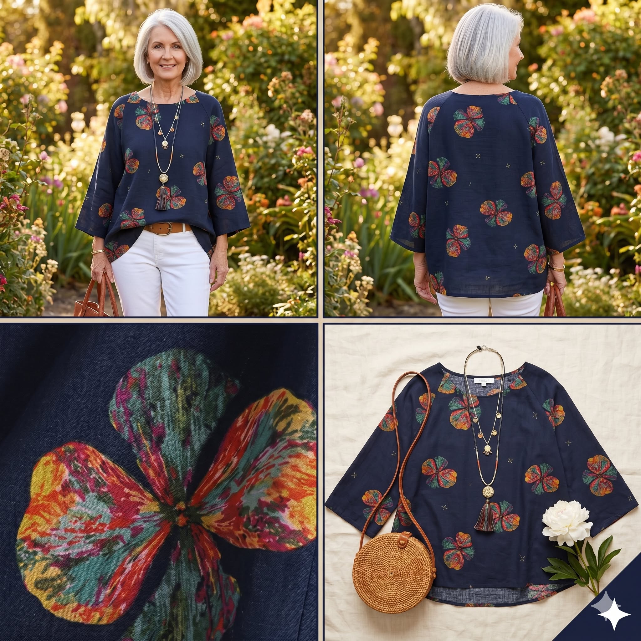 Floral Cotton Shirt – Instant Download PDF Sewing Pattern