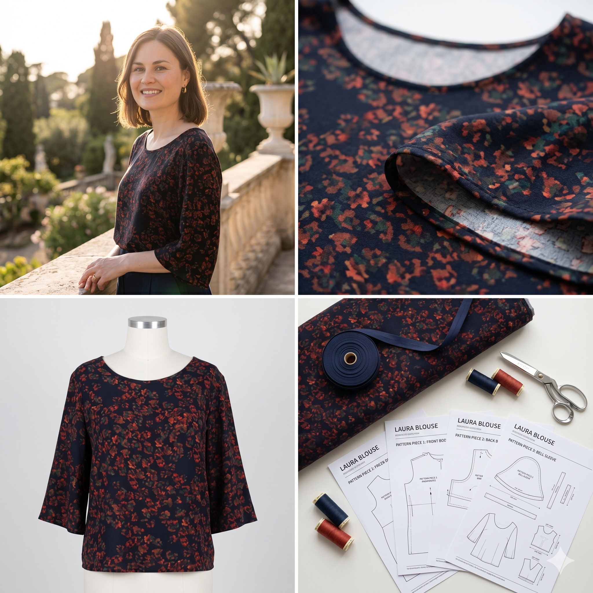 👚 Laura Blouse – PDF Sewing Pattern