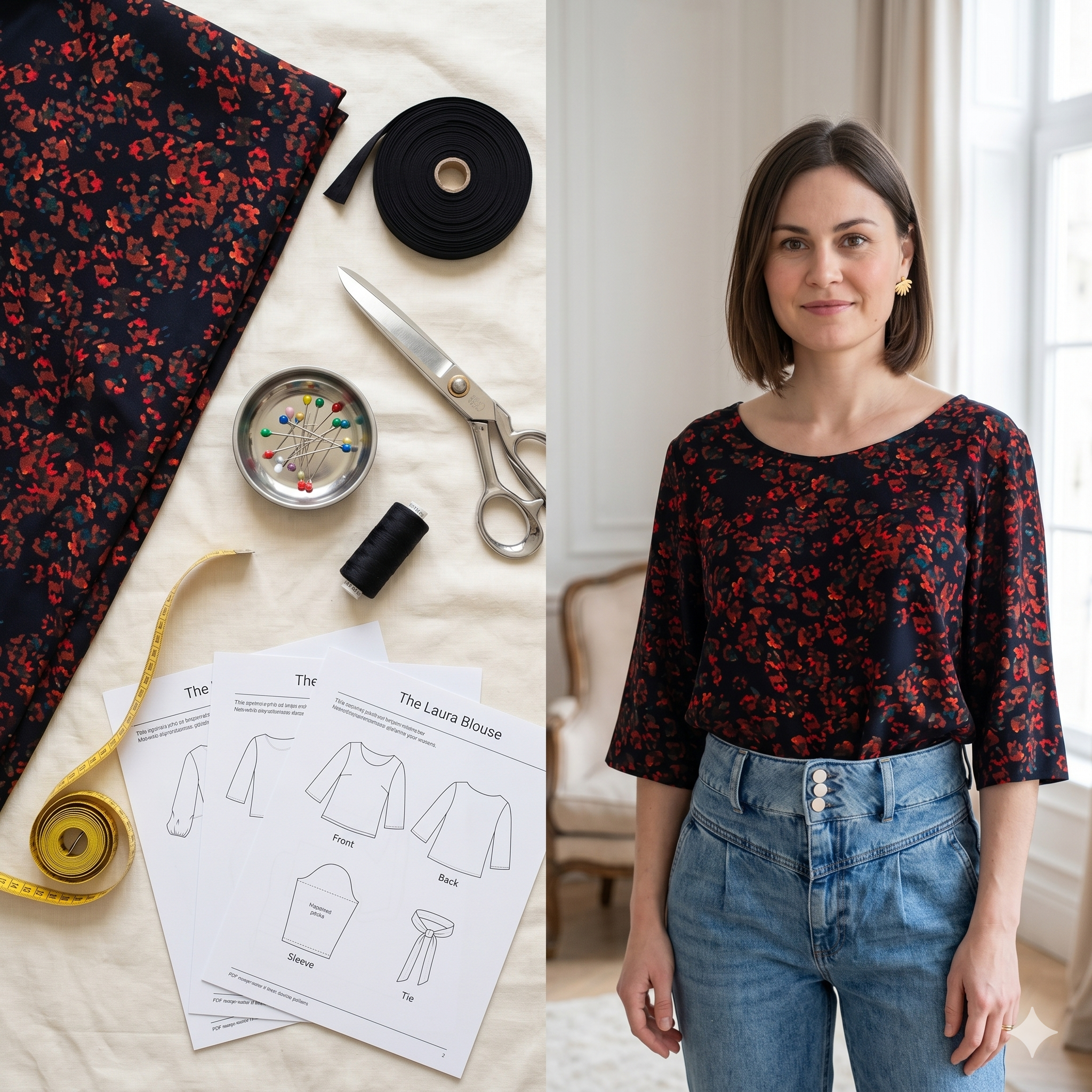 👚 Laura Blouse – PDF Sewing Pattern