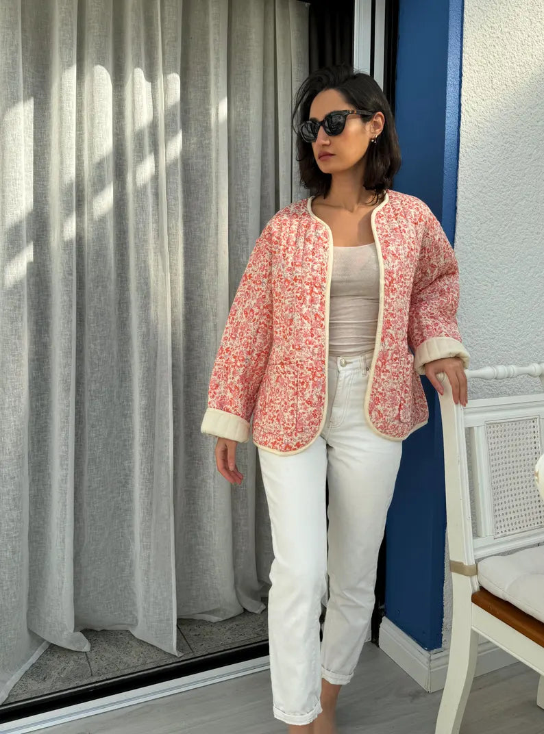 Quilted Jacket Beginner Sewing Pattern | Sizes XXS-5XL | Jacket Cardigan Pattern