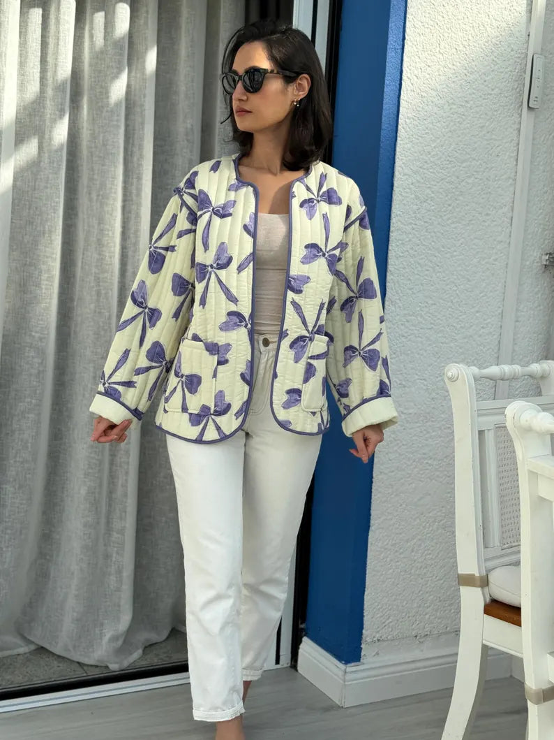 Quilted Jacket Beginner Sewing Pattern | Sizes XXS-5XL | Jacket Cardigan Pattern