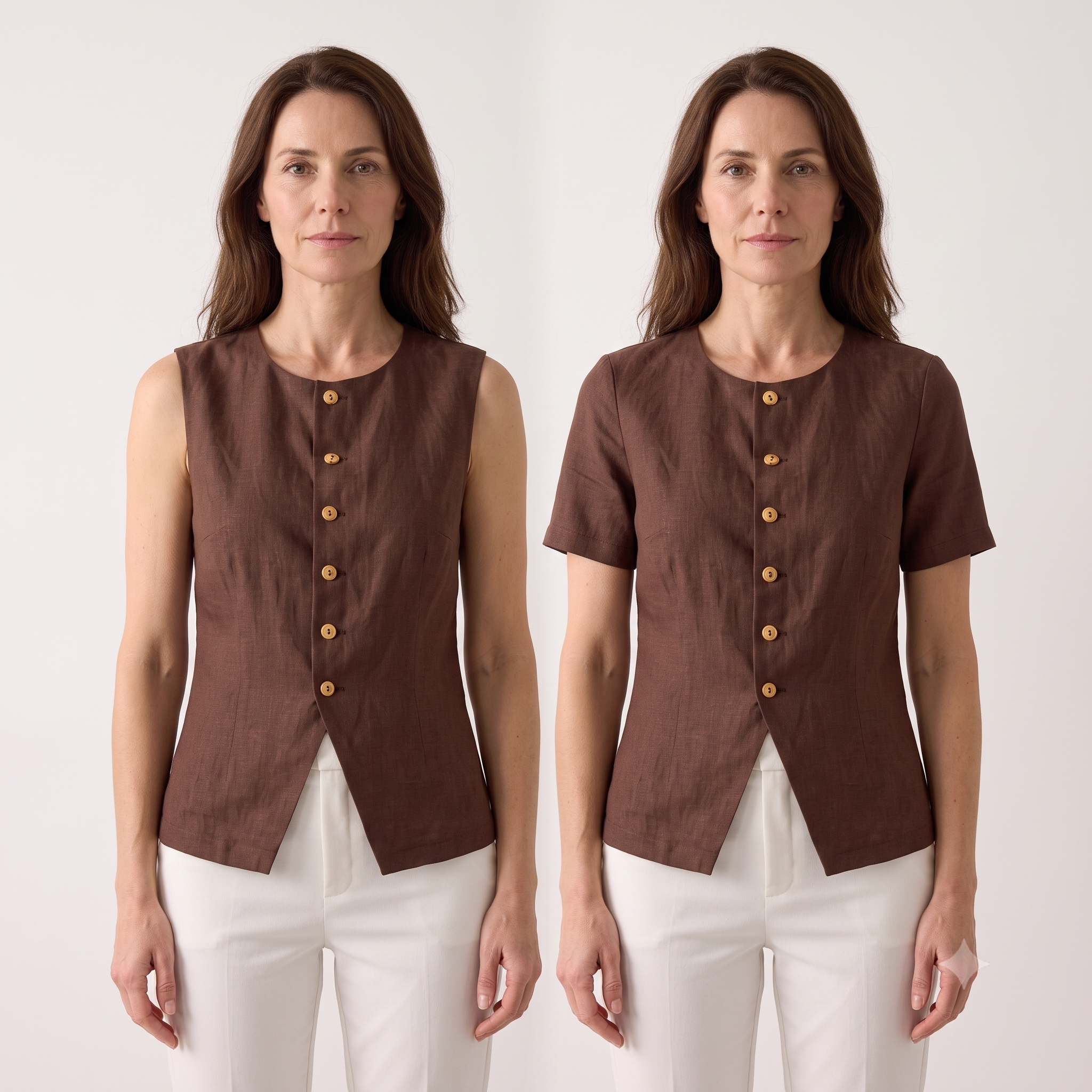 The Linen Vest Top — PDF Sewing Pattern | Sleeveless & Short Sleeve, 2 Options Included